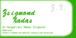 zsigmond nadas business card
