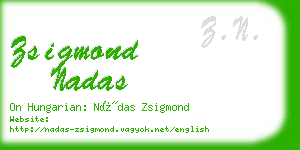 zsigmond nadas business card